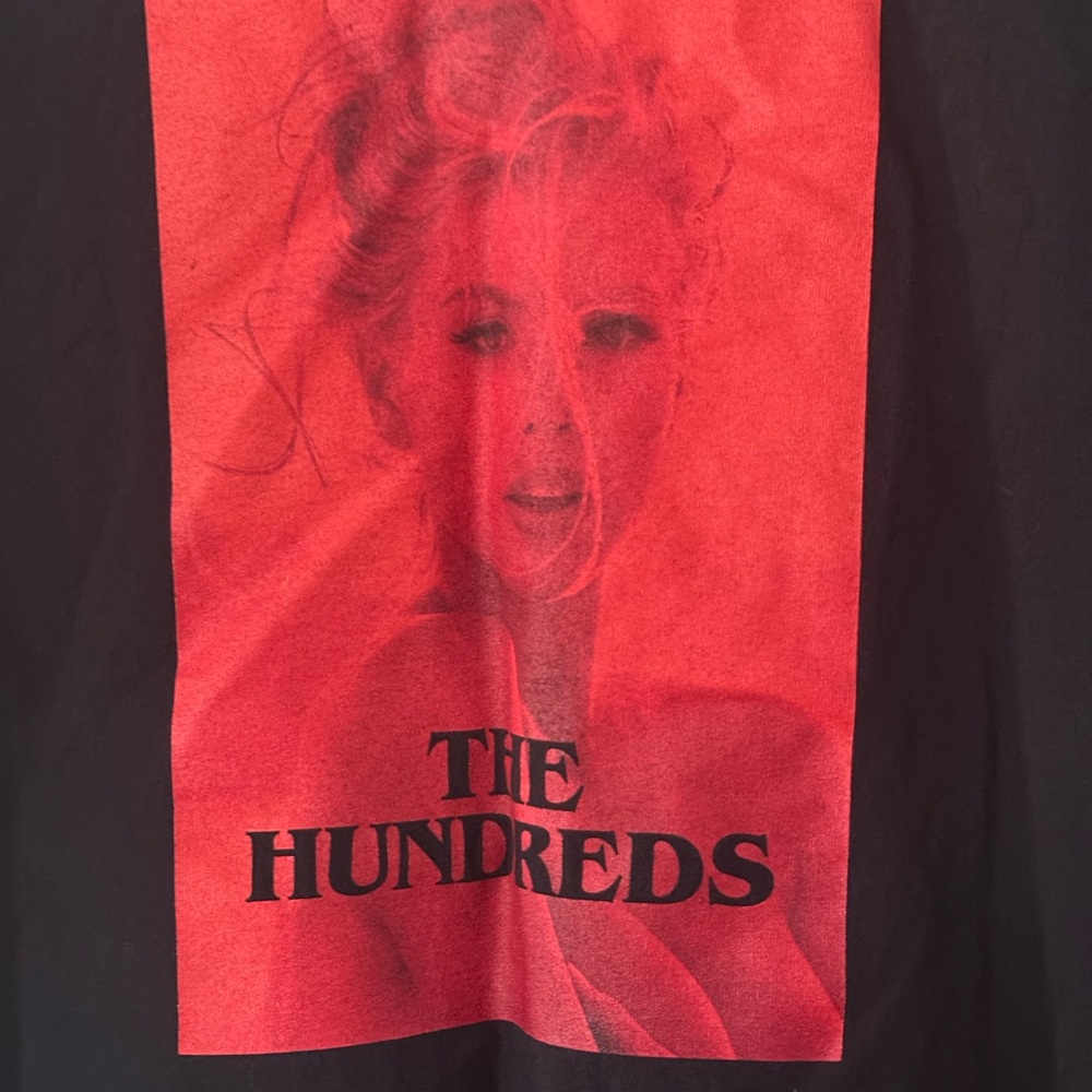 The Hundreds Black Tee with Logo Tag